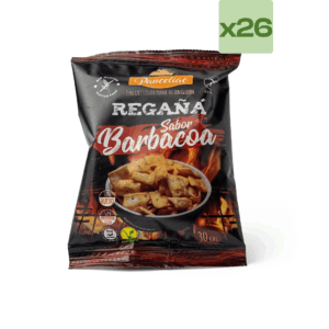 Regañá sabor BBQ sin gluten.<br> Caja 26uds x 30gr