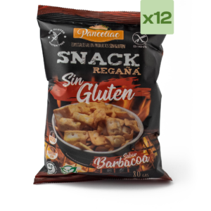 Regañá sabor BBQ sin gluten.<br> Caja 12uds x 80gr