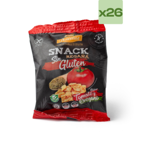 Regañá de tomate y orégano sin gluten.<br> Caja 26uds x 30gr